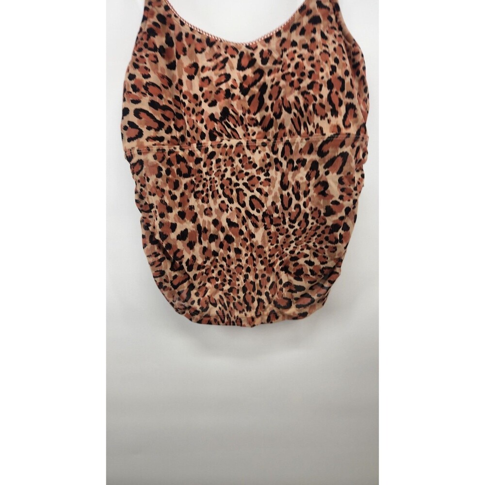 Adore Me XL Animal Brown Tankini Top Swimwear NWT Marseille